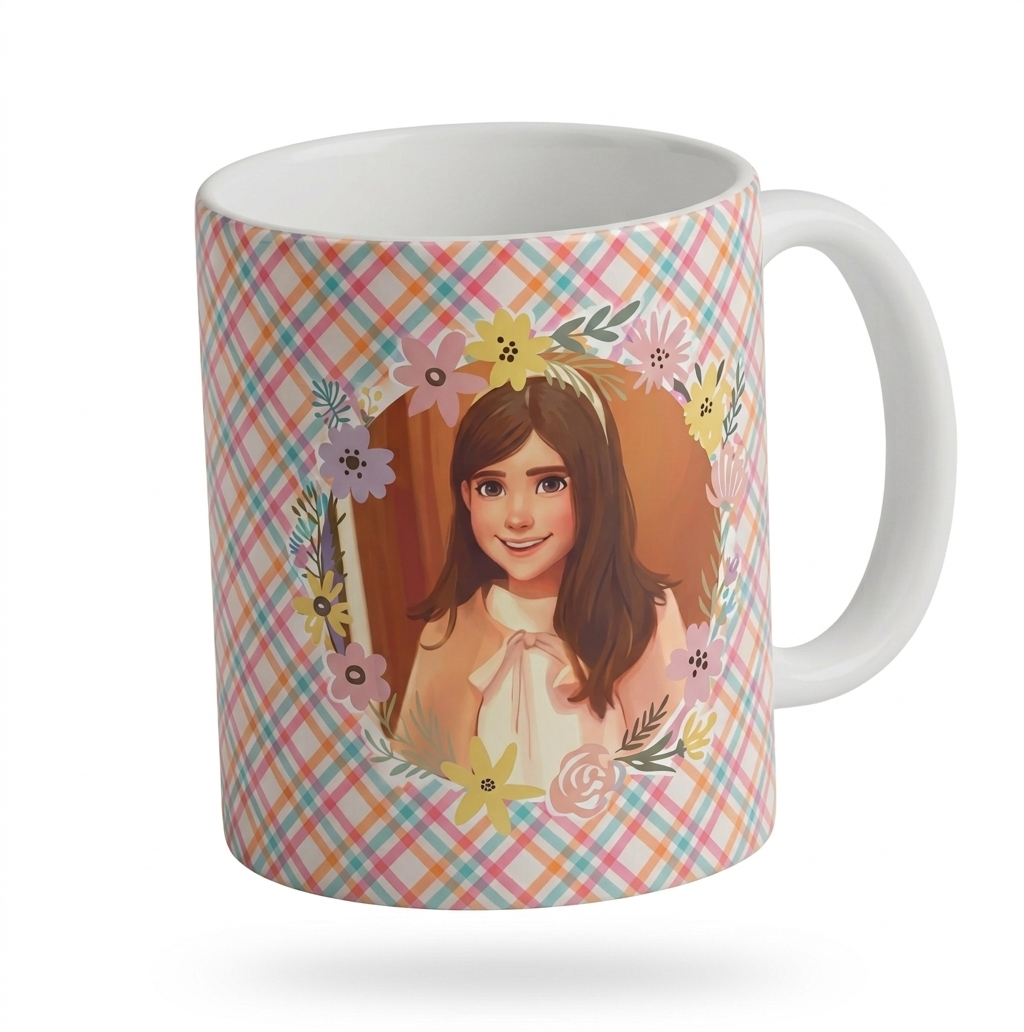 Taza de comunión con ilustración personalizable